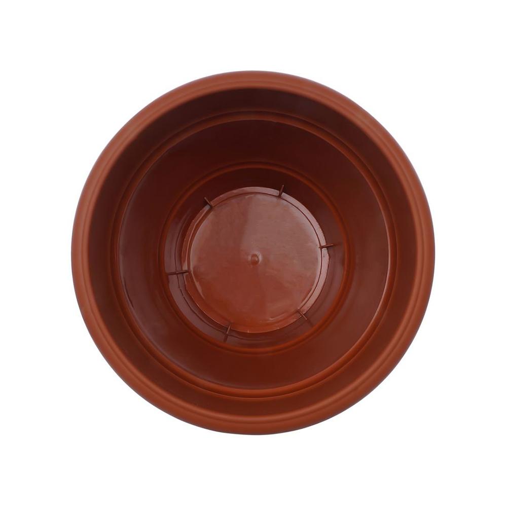0838 Garden Heavy Plastic Planter Pot/Gamla 8 inch (Brown, Pack of 1,Medium ) - SkyShopy 0838 Garden Heavy Plastic Planter Pot/Gamla 8 inch (Brown, Pack of 1,Medium ) - SkyShopy